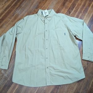 Woolrich NWT Two Rivers Men Sz XL Dress Shirt Green Button Down Hunting